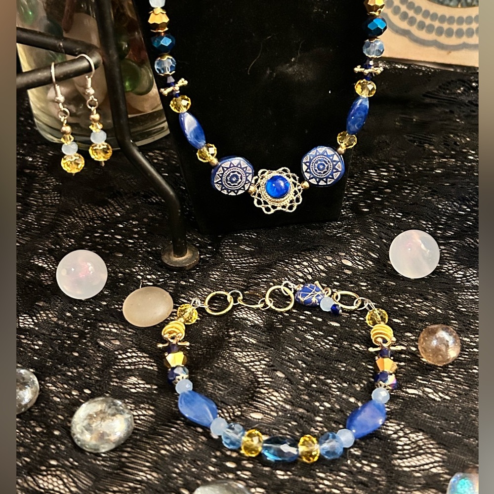 Starry Night Collection Choker Bracelet & Earrings